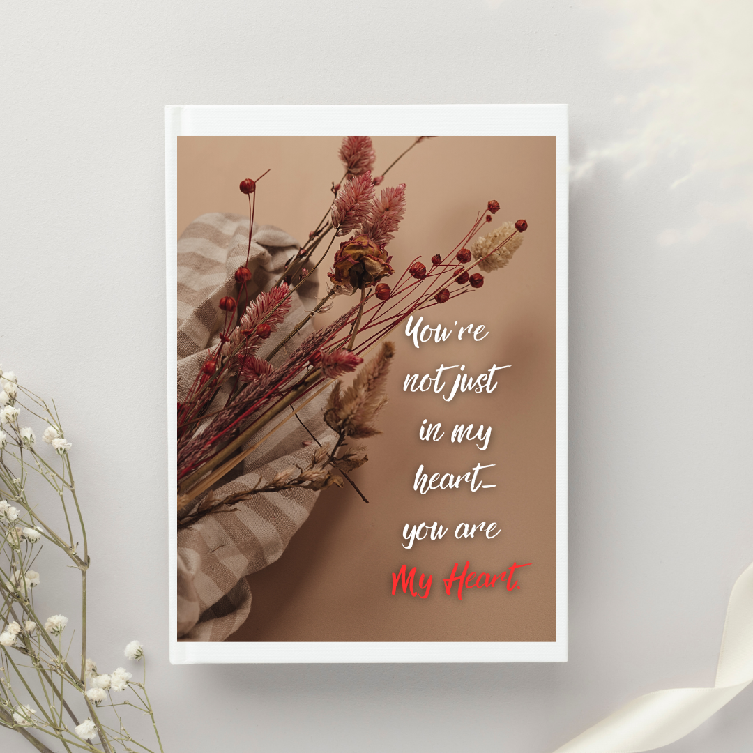 Romantic Quote Wall Art – “You Are My Heart” Printable Decor | Digital Download | Love & Anniversary Gift | Boho Floral Art Print - Image 4