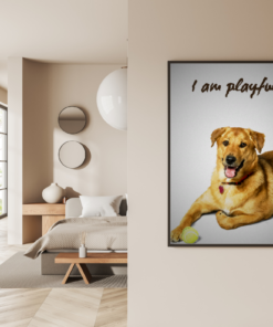 Alternative view of “I Am Playful” – Cute Dog Digital Wall Art Print | Pet Lover Inspirational Quote Decor
