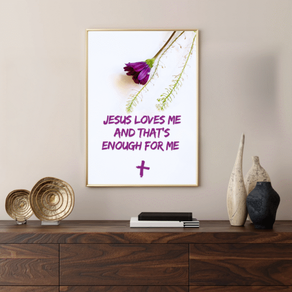 Jesus Loves Me – Christian Floral Wall Art Printable – Kenogi Digital ...