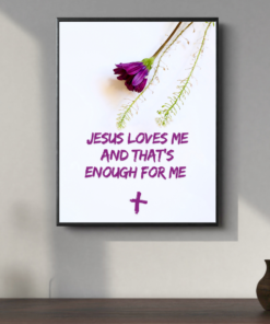 Jesus Loves Me – Christian Floral Wall Art Printable
