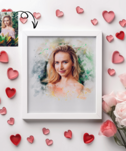 Custom Watercolor Portrait for your loved One –  Personalized Anniversary Watercolor Art from Picture, Custom Valentine Gift (Digital Download)