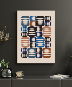 Alternative view of Mid-Century Modern Geometric Abstract Wall Art Print – Minimalist Retro Digital Poster