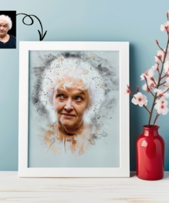 Alternative view of Custom Watercolor Portrait for your loved One –  Personalized Anniversary Watercolor Art from Picture, Custom Valentine Gift (Digital Download)