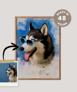 Custom Watercolor Pet Portrait from Photo –  Personalized Dog Cat Wall Art from Picture, Custom Pet Gift for Pet Lovers (Digital Download)