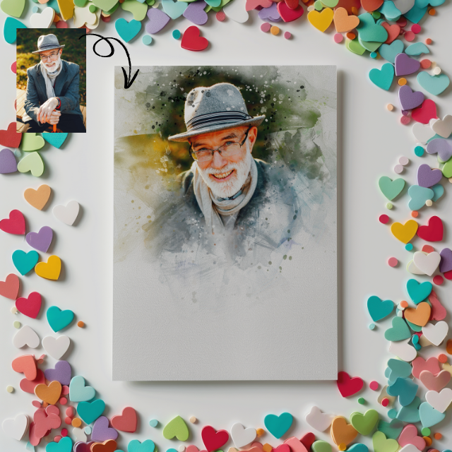 Custom Watercolor Portrait for your loved One – Personalized Anniversary Watercolor Art from Picture, Custom Valentine Gift (Digital Download) - Image 6